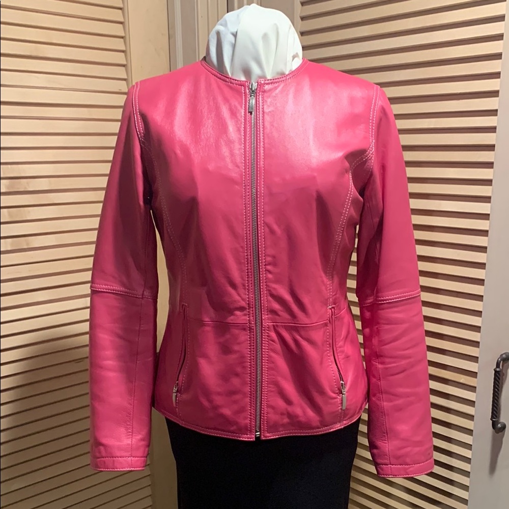 Pink Leather Jacket